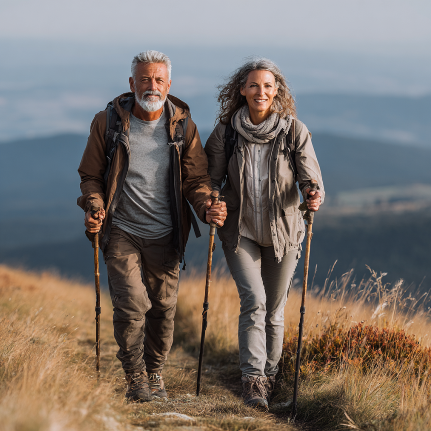 Възрастни хора правят упражнения за стави